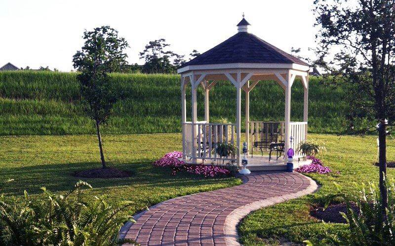 Amish Country Gazebos 10 Foot Wood Gazebo-In-A-Box with Floor