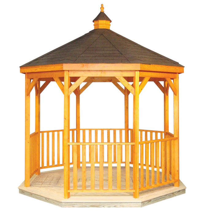 Amish Country Gazebos 10 Foot Wood Gazebo-In-A-Box with Floor