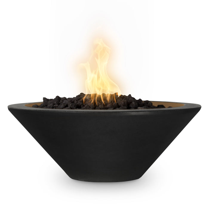 The Outdoor Plus Round Cazo Powder Coated Metal Fire Bowl - Black