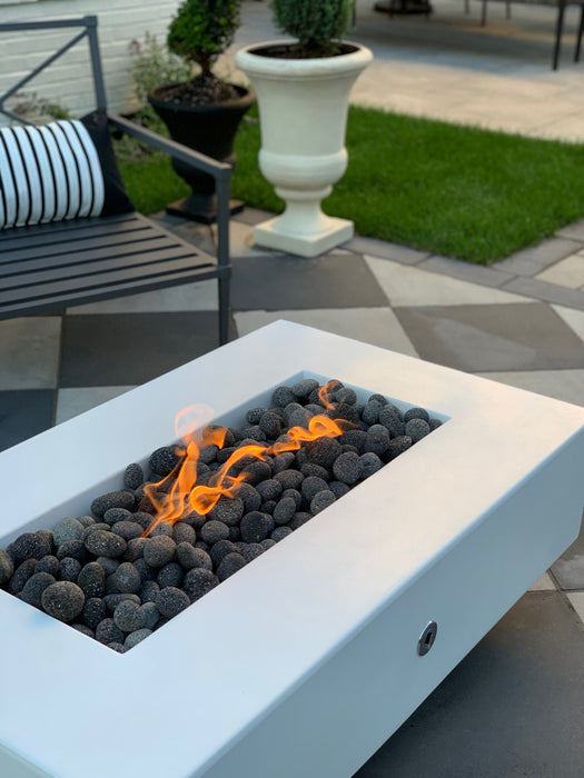 The Outdoor Plus Rectangular Del Mar Fire Pit GFRC Concrete - Gray