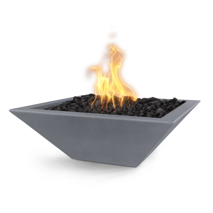 The Outdoor Plus Square Maya Fire Bowl GFRC Concrete - Gray