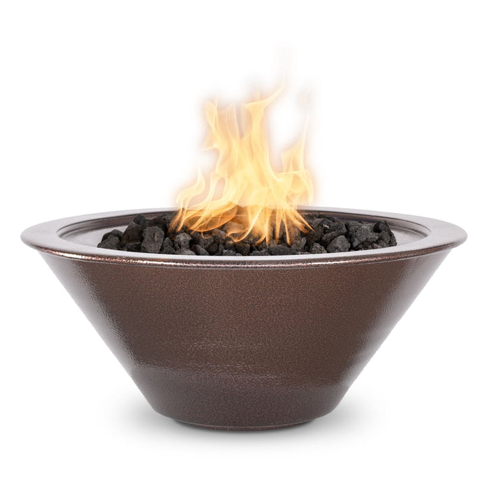 The Outdoor Plus Round Cazo Powder Coated Metal Fire Bowl - Copper Vein