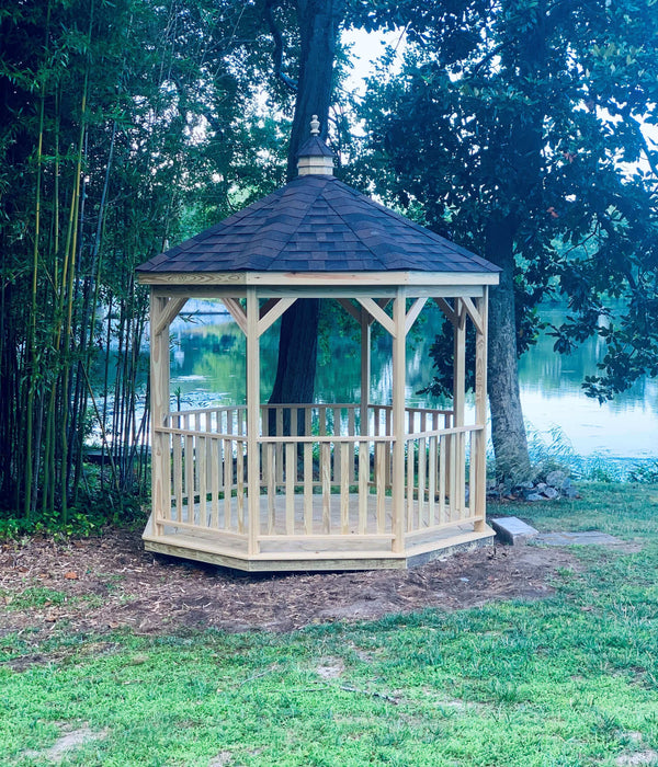 Amish Country Gazebos 10 Foot Wood Gazebo-In-A-Box with Floor