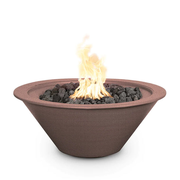 The Outdoor Plus Round Cazo Powder Coated Metal Fire Bowl - Java