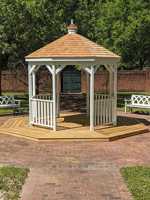 Amish Country Gazebos 10 Foot Vinyl Gazebo-In-A-Box with Floor