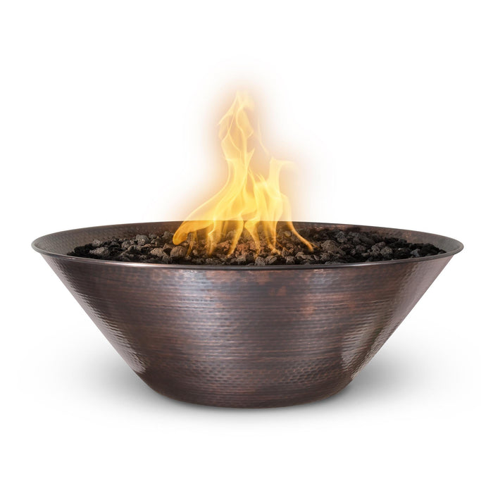 The Outdoor Plus 31" Round Remi Hammered Copper Fire Bowl