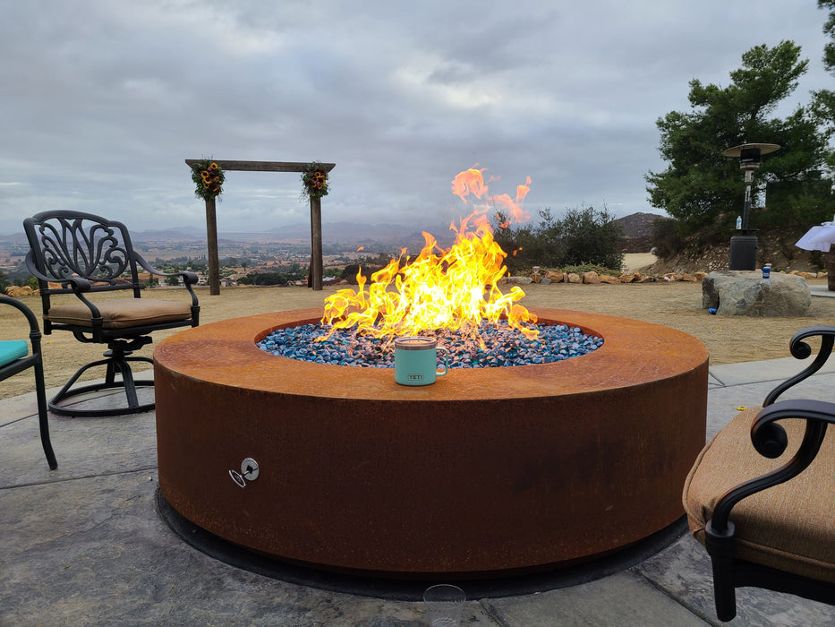 The Outdoor Plus Round Unity Fire Pit Powder Coated Steel - Pewter