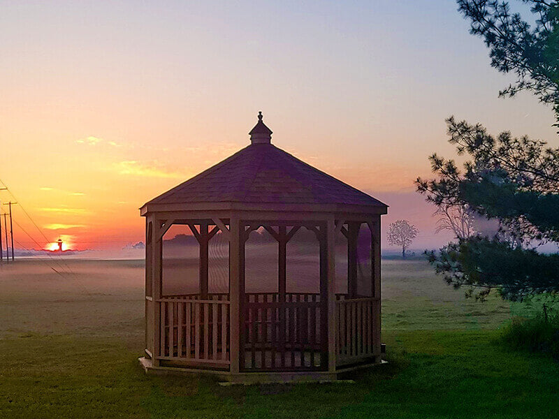 Amish Country Gazebos 10 Foot Wood Gazebo-In-A-Box with Floor