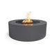 Silver Vein Unity Fire Pit Powder Coated Steel, lit in white background