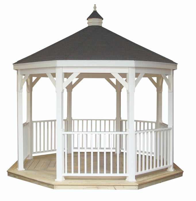 Amish Country Gazebos 12 Foot Vinyl Gazebo-In-A-Box with Floor