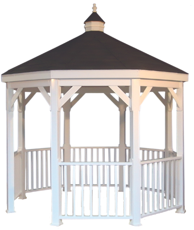 Amish Country Gazebos 10 Foot Vinyl Gazebo-In-A-Box