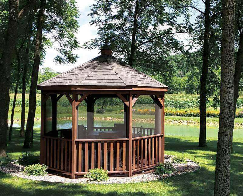 Amish Country Gazebos 10 Foot Wood Gazebo-In-A-Box with Floor