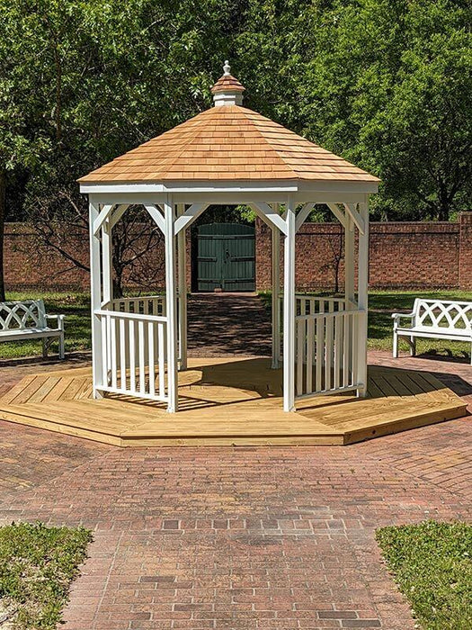 Amish Country Gazebos 8 Foot Vinyl Gazebo-In-A-Box with Floor