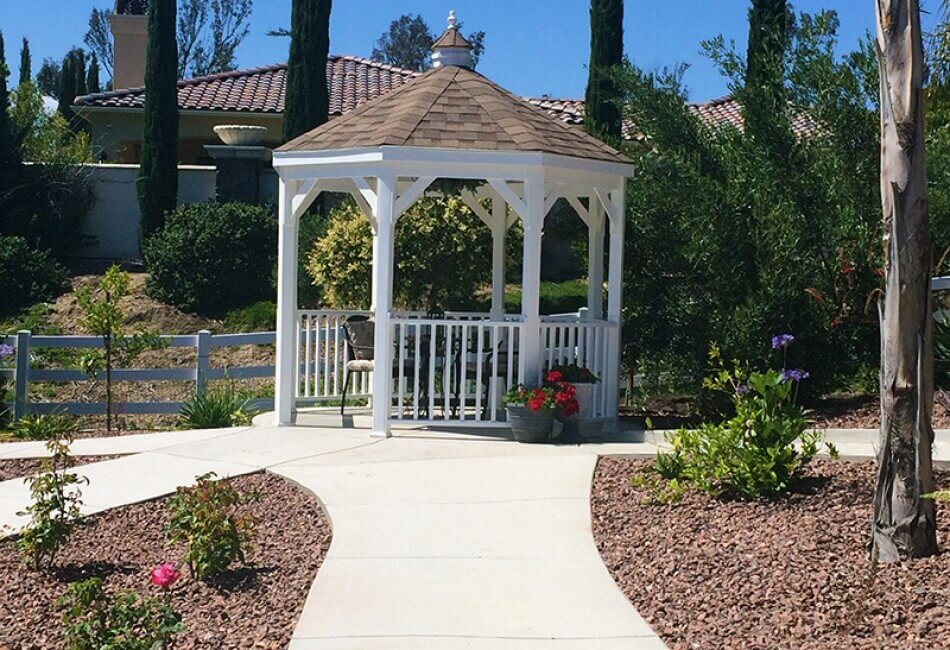 Amish Country Gazebos 8 Foot Vinyl Gazebo-In-A-Box with Floor