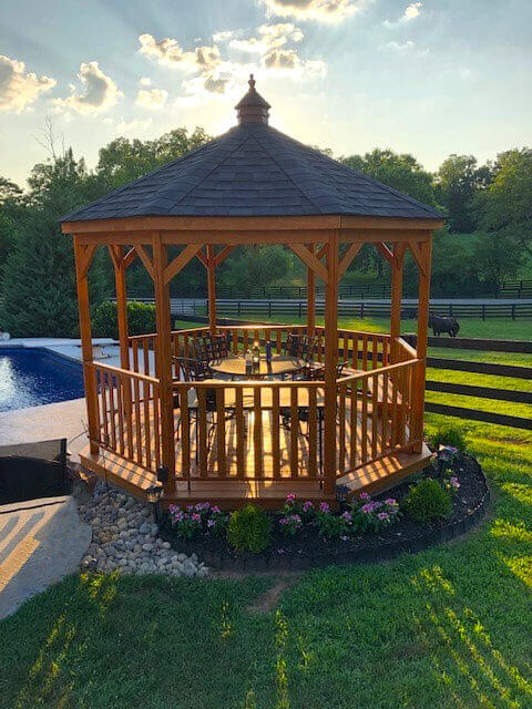 Amish Country Gazebos 10 Foot Wood Gazebo-In-A-Box with Floor