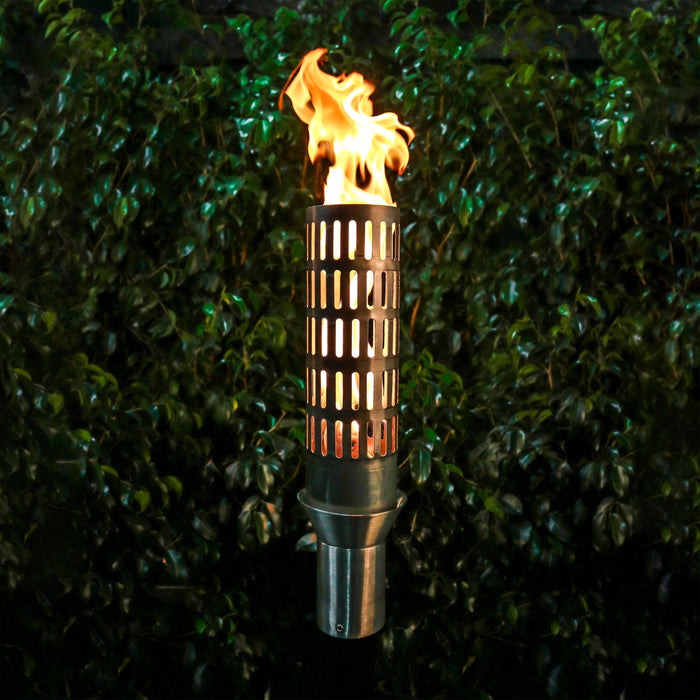 The Outdoor Plus Vent Torch with Original TOP Torch Base - Stainless Steel