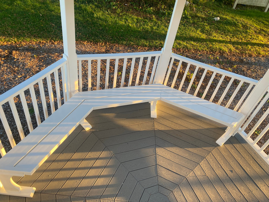 Amish Country Gazebos - 12' Vinyl Benches